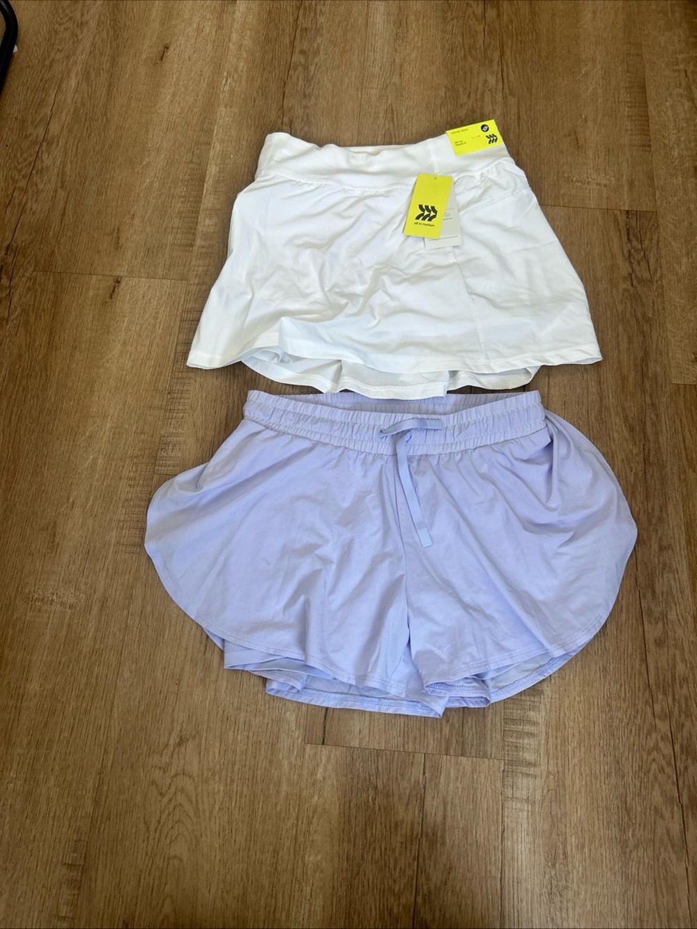 all in motion White Skort with Lavender Shorts bundle